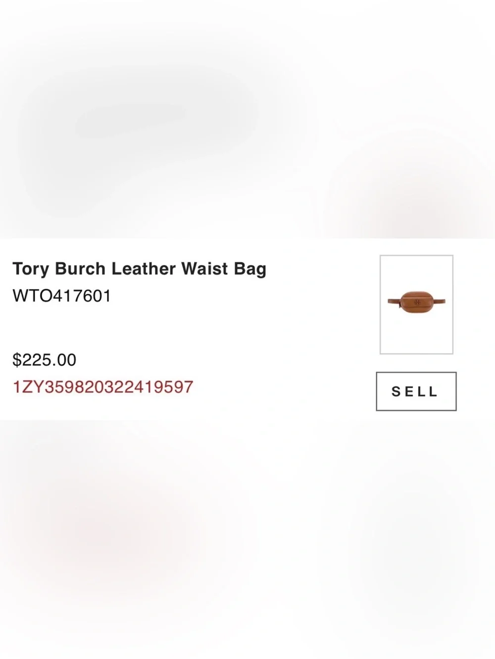 Tory Burch Cognac Leather Logo Belt Bag Waist Bag Adjustable Strap